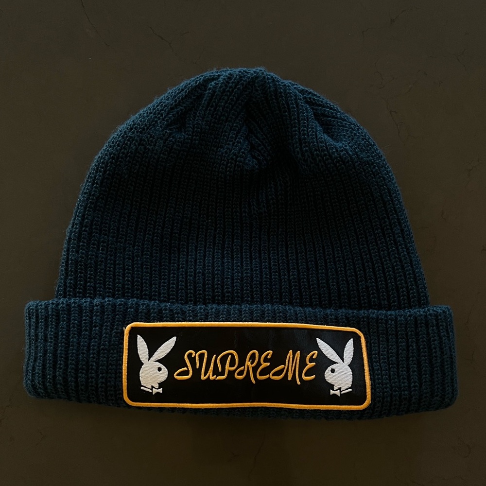 Supreme Gently Used Playboy Beanie Turquoise